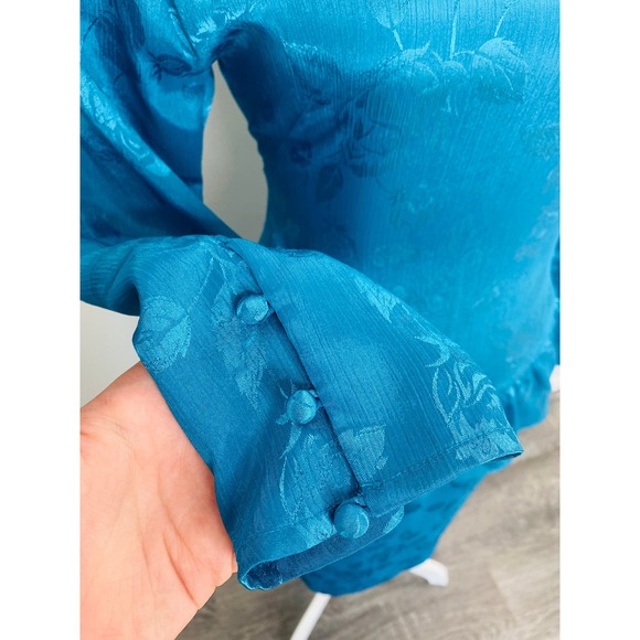 Vintage Justine Todd Floral Jacquard Peplum Sheath Dress Size 8 Cocktail Event - Picture 8 of 10